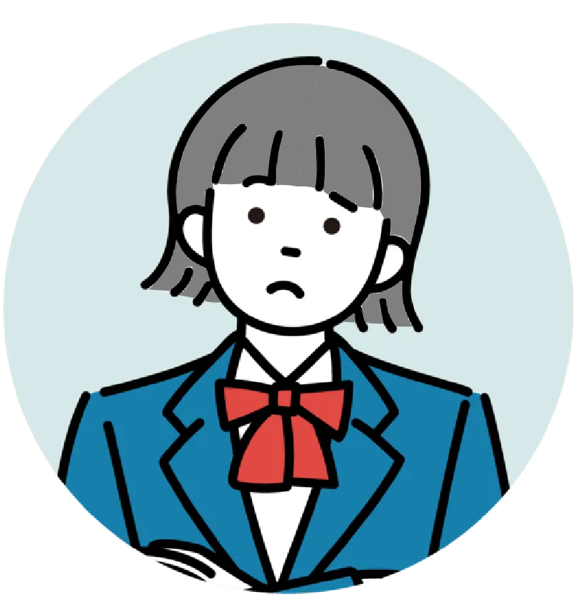 女子学生のイラスト